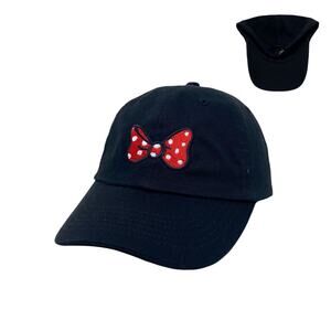Embroidered Red Bow Dad Hat